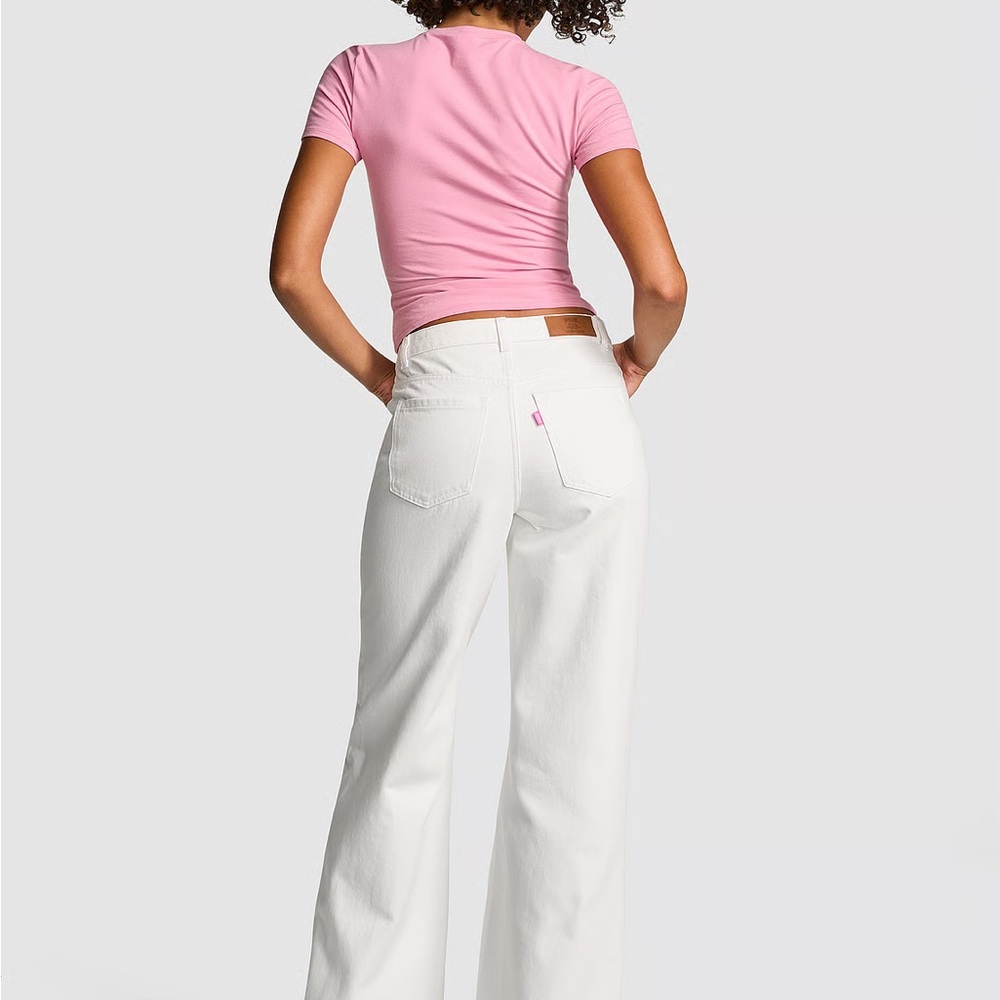 DENIM BY PINK VS  HIGH-RISE STRAIGHT JEANS
